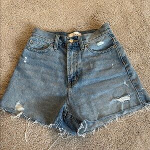 BDG Blue Distressed Jean Shorts